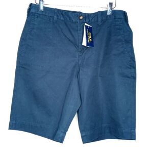 Polo Ralph Lauren Boys' Straight Fit Stretch Twill Shorts in Aviator Blue